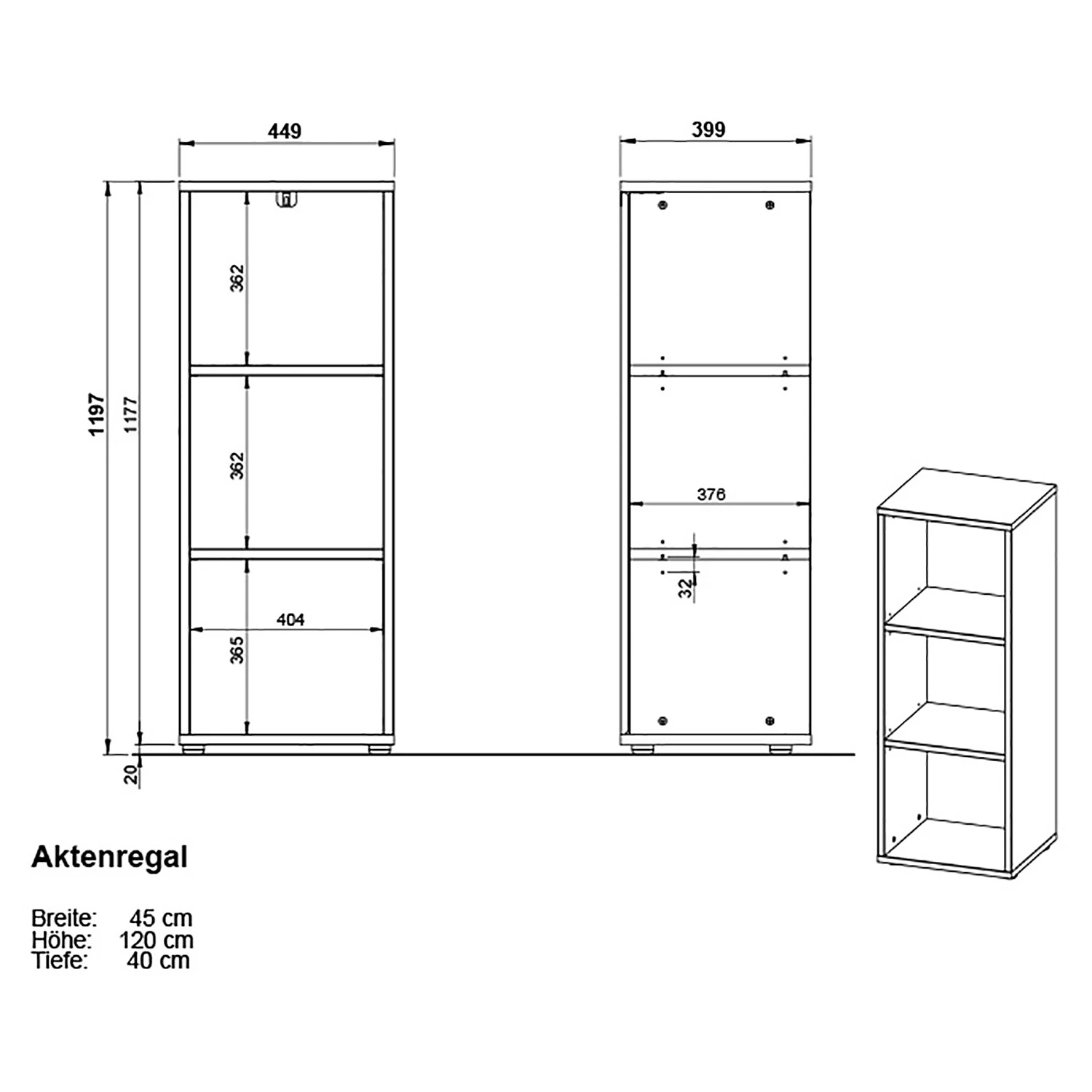 Germania Bureau GW-Agenda (5 éléments) - Imitation chêne Grandson / Graphite – Image 14