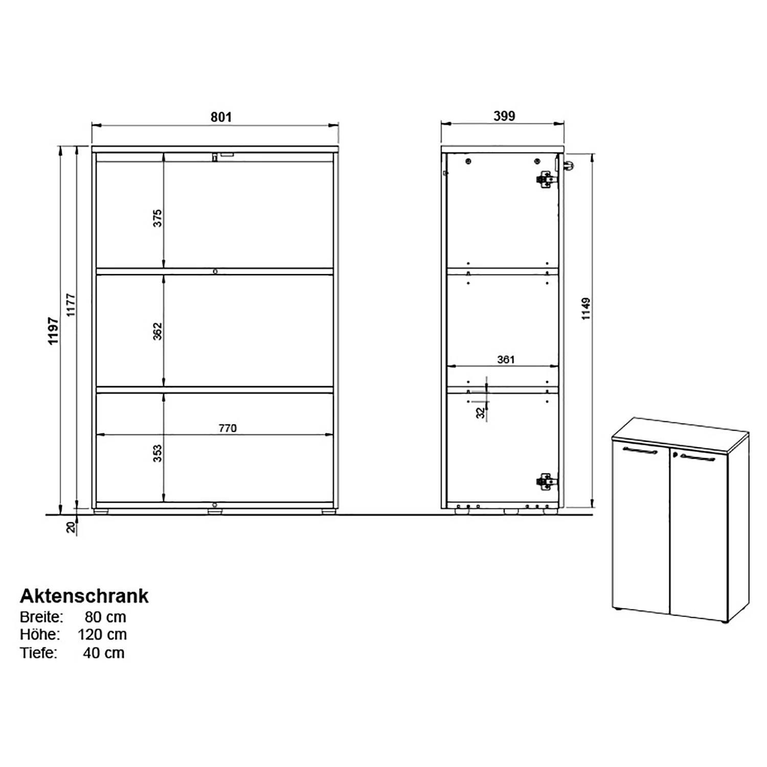 Germania Bureau GW-Agenda (5 éléments) - Imitation chêne Grandson / Graphite – Image 15