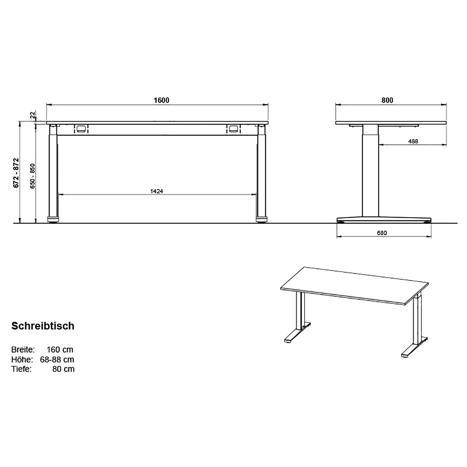 Germania Bureau GW-Agenda (5 éléments) - Imitation chêne Grandson / Graphite – Image 16