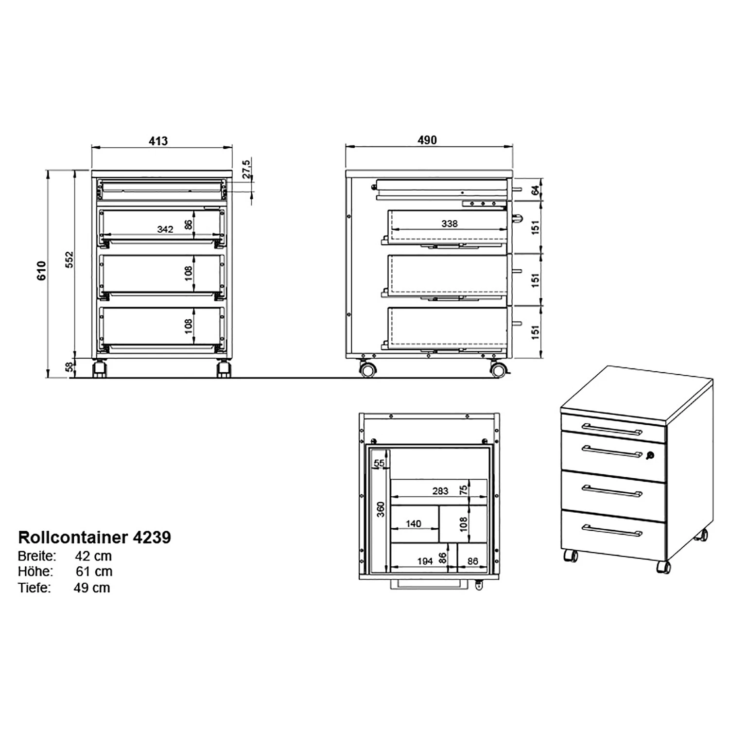 Germania Bureau GW-Agenda (2 éléments) - Gris clair / Noir – Image 10