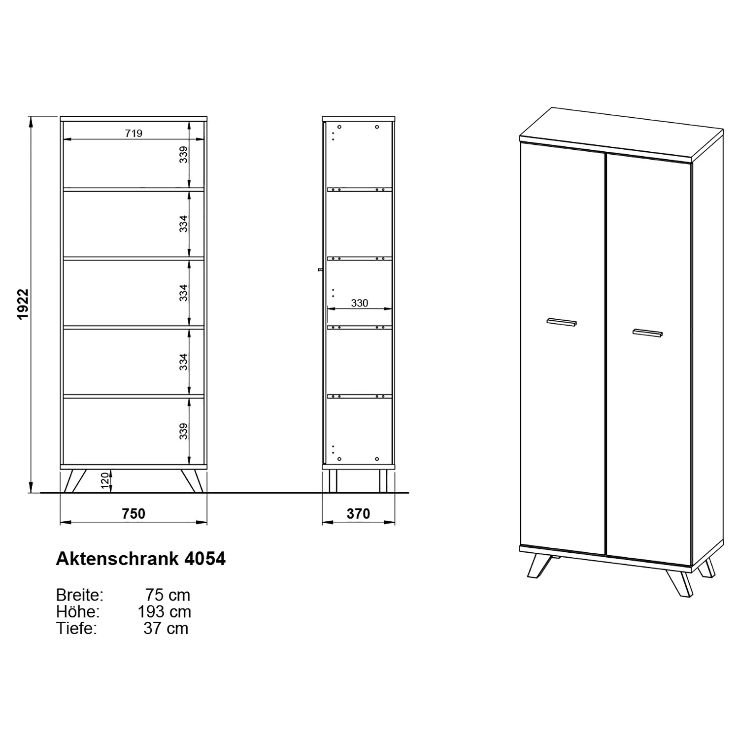 Germania Bureau Neston (5 éléments) - Chêne Sanremo / Blanc – Image 18