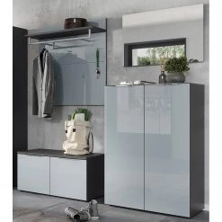 Germania Ensemble d’entrée Genova II (4 éléments) - Verre - Gris argenté / Graphite