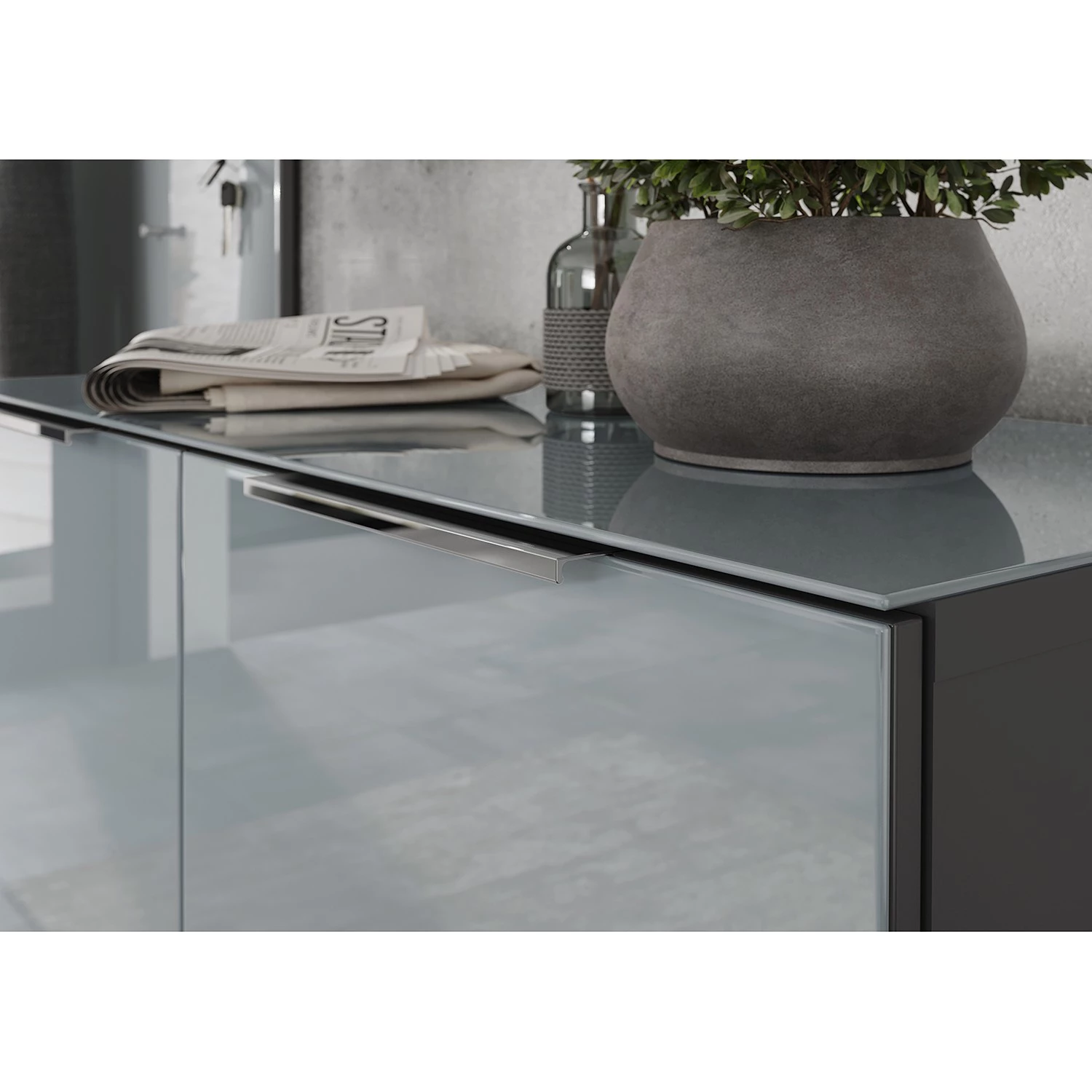 Germania Ensemble d’entrée Genova II (4 éléments) - Verre - Gris argenté / Graphite – Image 3