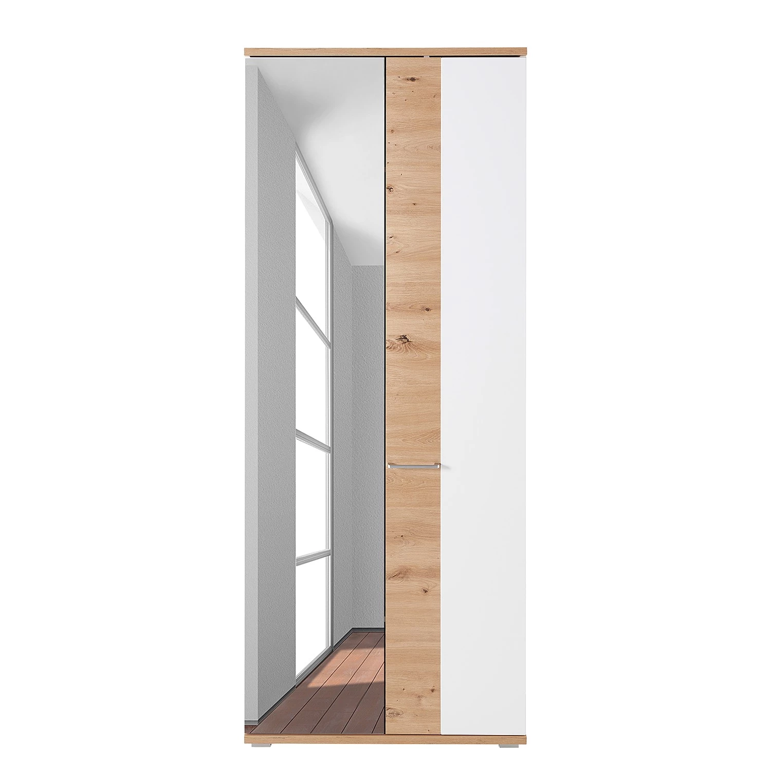 Maison Belfort Ensemble d’entrée Nizao I (3 éléments) - Éclairage intégré - Imitation chêne artisan / Blanc – Image 4