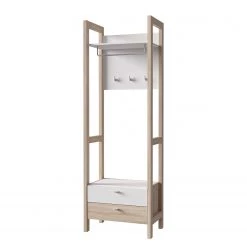 Loftscape Porte-manteau compact Thurles I - Imitation chêne Sonoma / Blanc