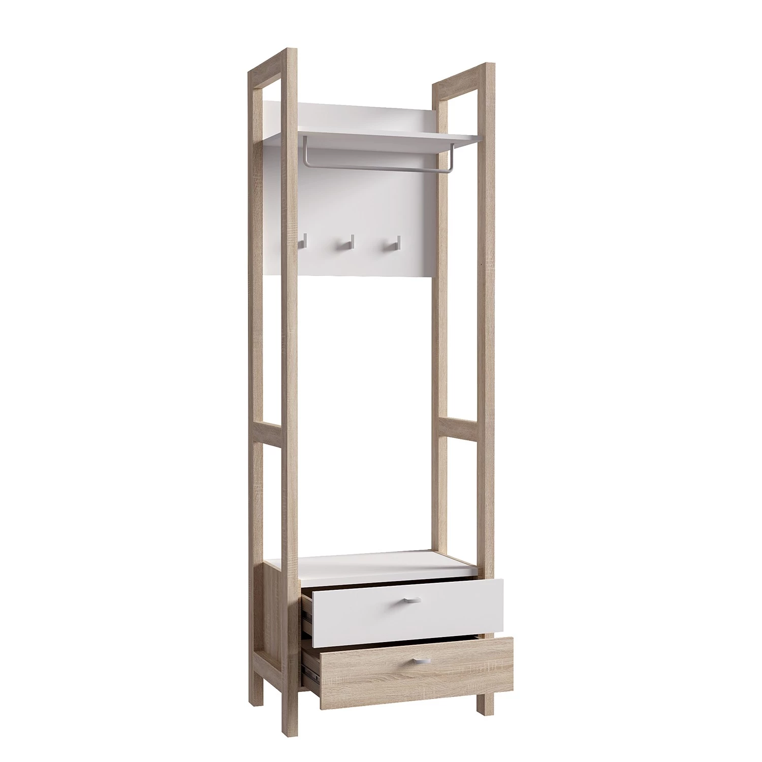 Loftscape Porte-manteau compact Thurles I - Imitation chĂȘne Sonoma / Blanc â Image 4