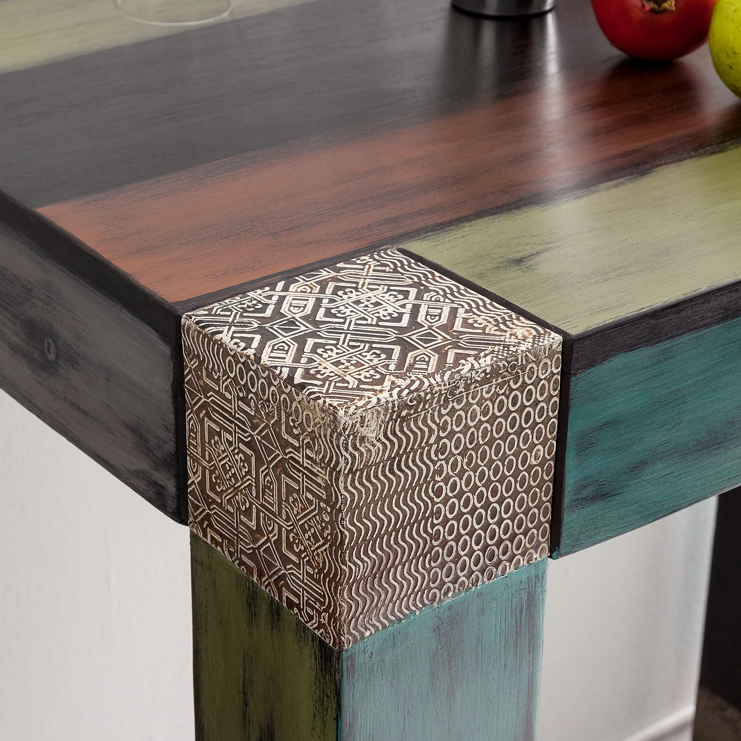 Wolf-Möbel Ensemble de bar Goa (3 éléments) - Acacia / Manguier partiellement massif - Multicolore – Image 6