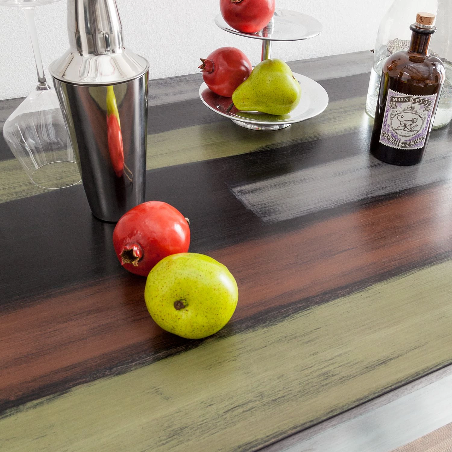 Wolf-Möbel Ensemble de bar Goa (3 éléments) - Acacia / Manguier partiellement massif - Multicolore – Image 5