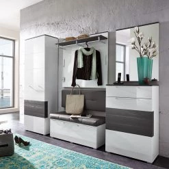 Fredriks Vestibule Exterior (5 éléments) - Blanc brillant / Gris