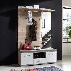 Fredriks Ensemble de vestibule Puls II 3 éléments - Imitation chêne argenté / Blanc