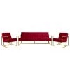 Jack & Alice Ensemble de salon Charm II (3-1-1) - Rouge cerise