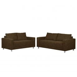 Loftscape Ensemble de salon Greenwood (3-2) Tissu - Tissu structuré Lawan: Marron