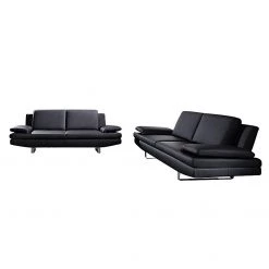 Fredriks Canapé modulable Yovanna (3 -2) - Cuir synthétique noir