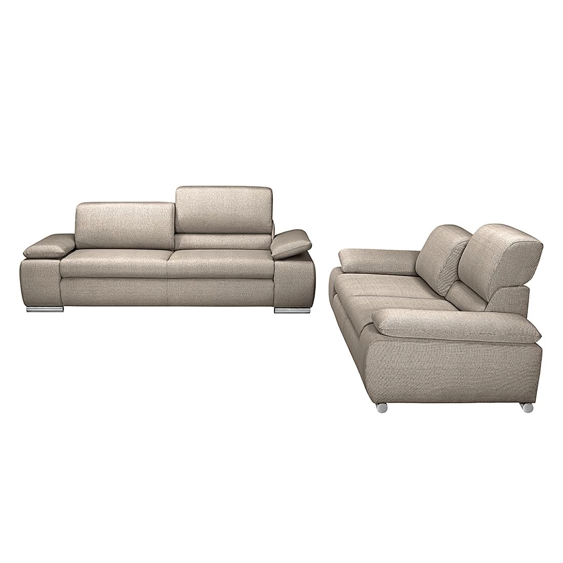 Fredriks Canapé panoramique Masca (3 - 2) - Tissu structuré beige – Image 2