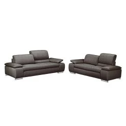 Fredriks Canapé panoramique Masca (3-2) - Tissu structuré gris marron