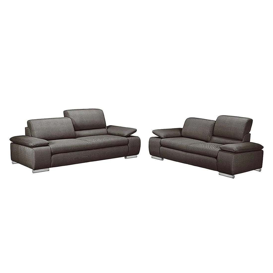 Fredriks Canapé panoramique Masca (3-2) - Tissu structuré gris marron