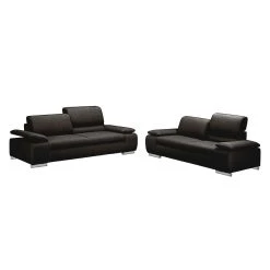 Fredriks Canapé panoramique Masca (3-2) - Tissu marron noir