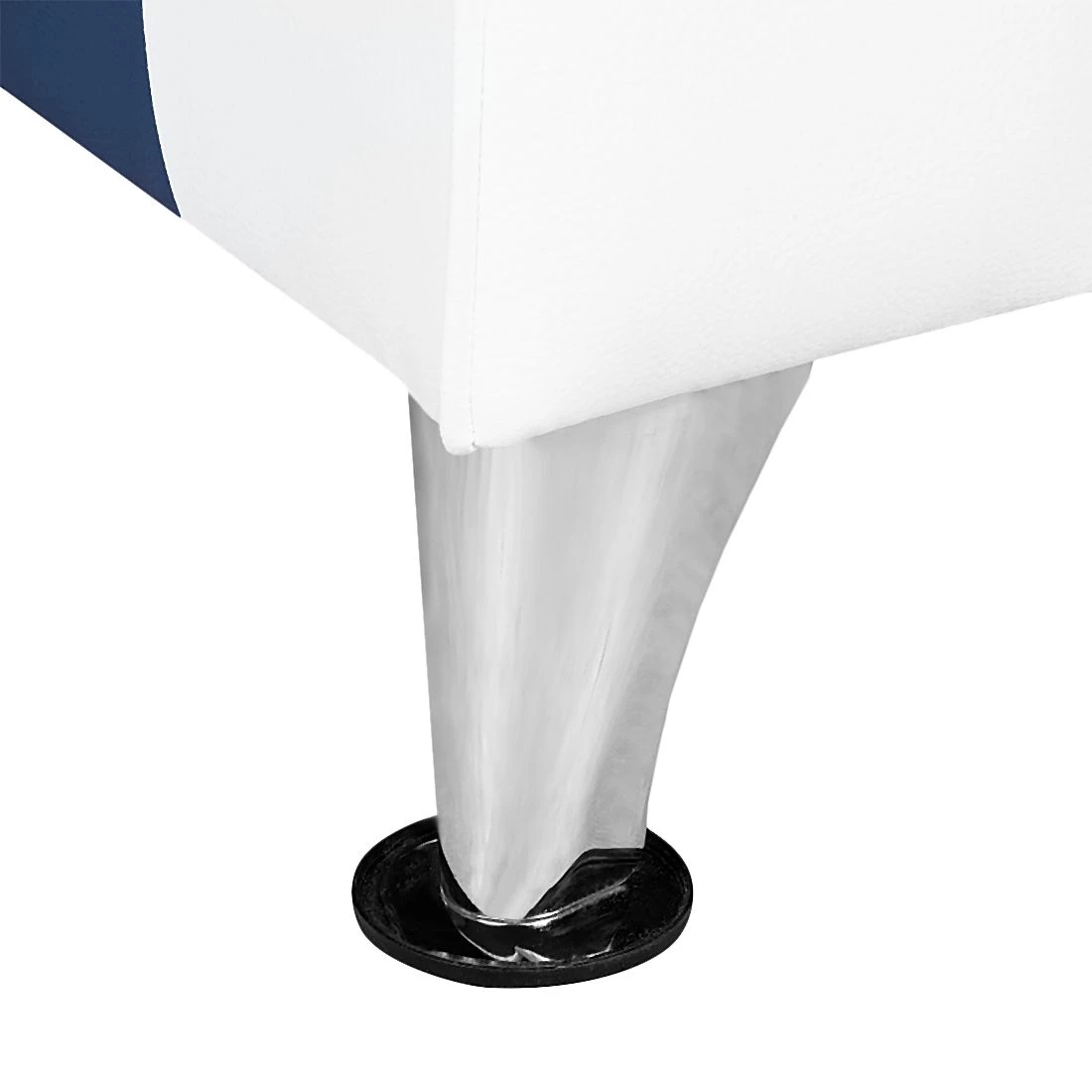 Studio Monroe Canapé panoramique Nixa (3 -2 -1) - Cuir synthétique - Blanc / Bleu foncé – Image 17