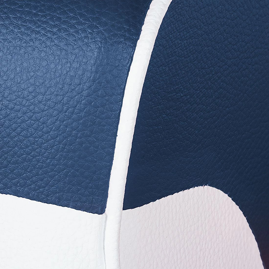 Studio Monroe Canapé panoramique Nixa (3 -2 -1) - Cuir synthétique - Blanc / Bleu foncé – Image 13