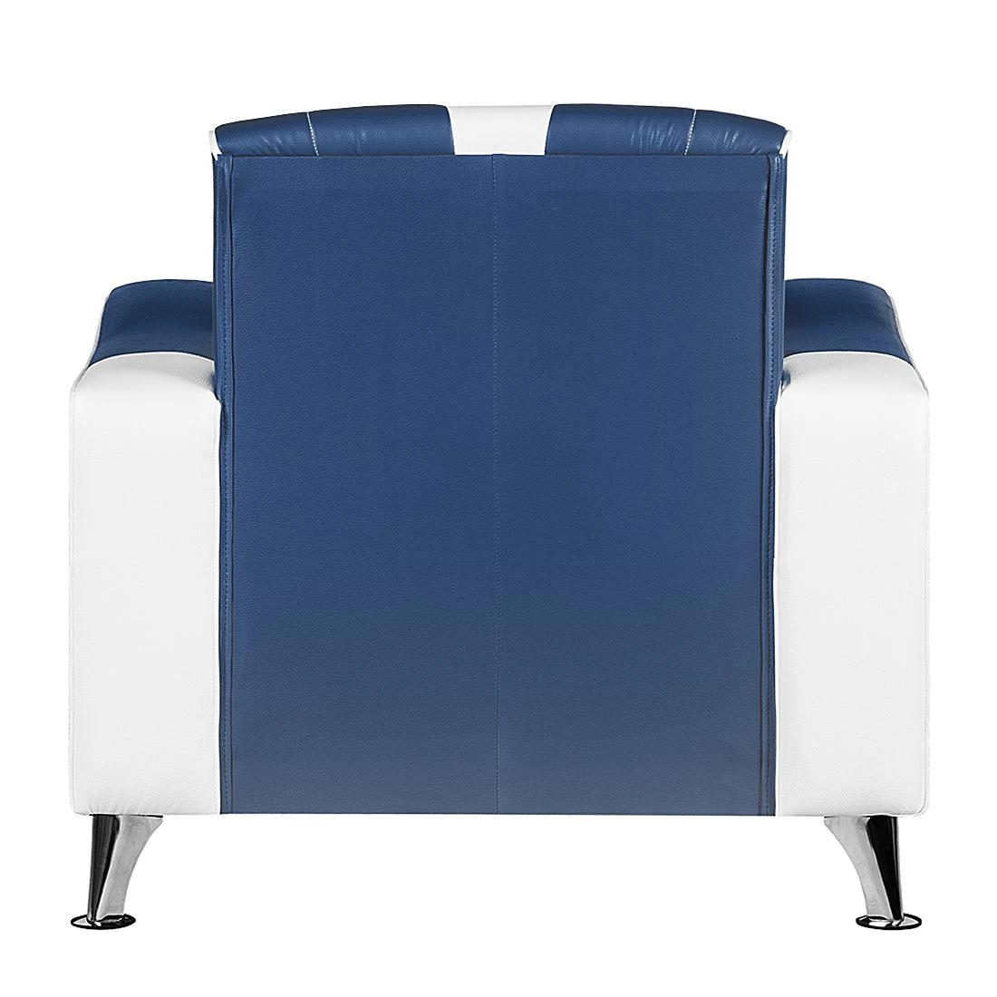 Studio Monroe Canapé panoramique Nixa (3 -2 -1) - Cuir synthétique - Blanc / Bleu foncé – Image 11