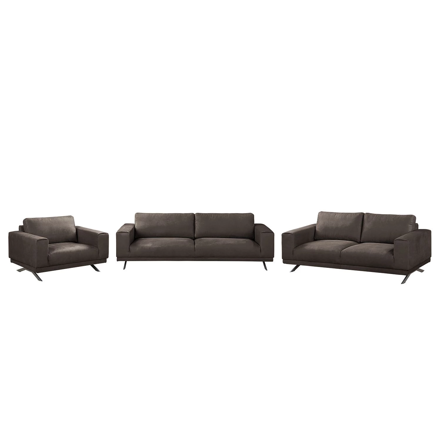 Fredriks Ensemble de salon Ramilia (3-2-1) - Gris marron