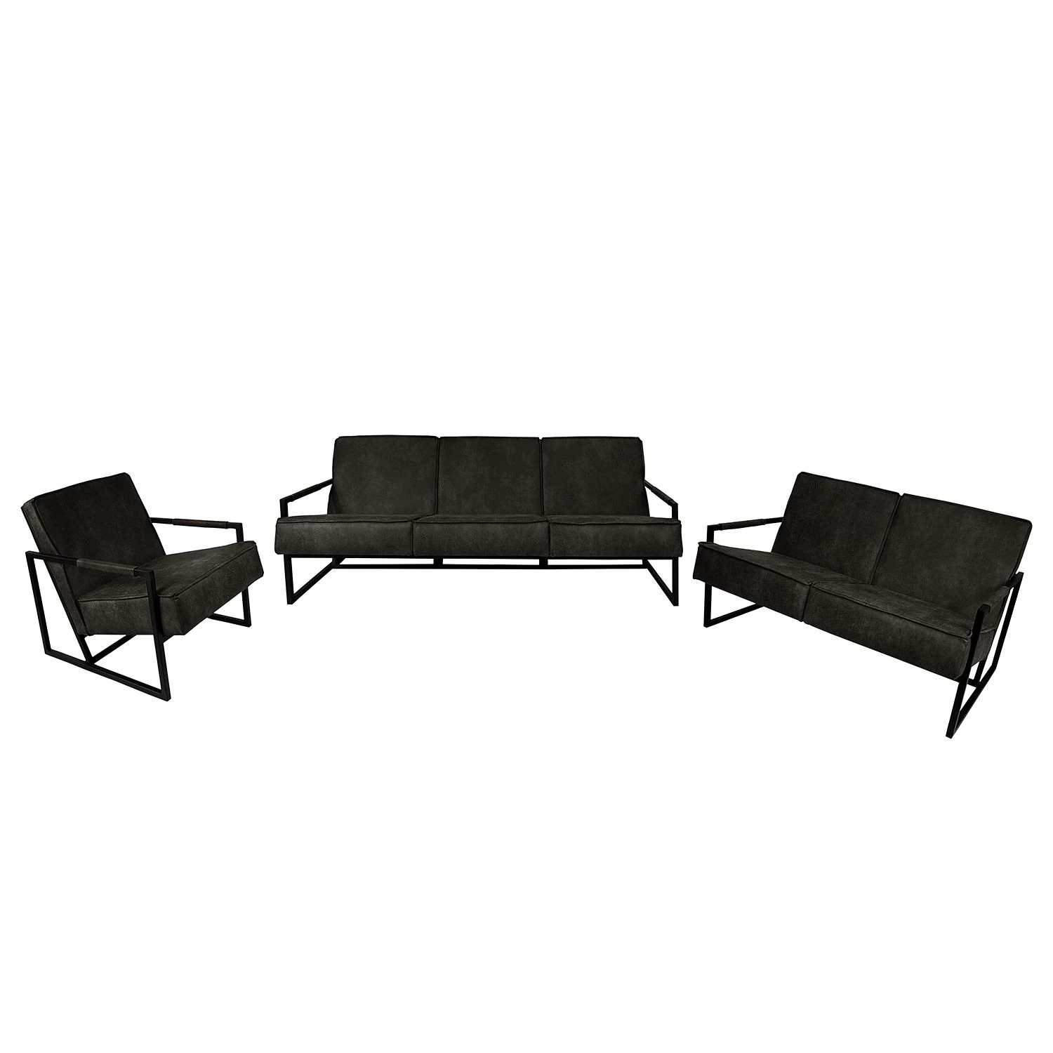 Ars manufacti Ensemble de salon Rhode (3-2-1) - Basalte