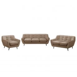 Ars manufacti Ensemble de salon Rometta (3-2-1) - Gris congo