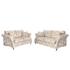 Maison Belfort Ensemble de salon Rosehearty (3-2) - Tissu - Crème / Rose