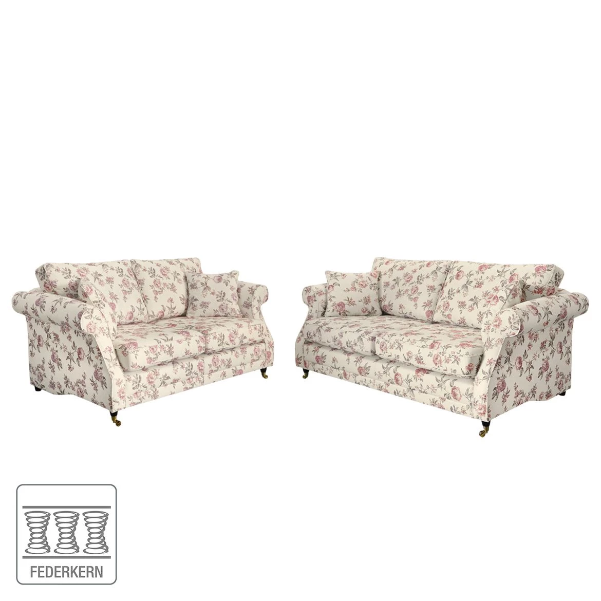 Maison Belfort Ensemble de salon Rosehearty (3-2) - Tissu - Crème / Rose – Image 2