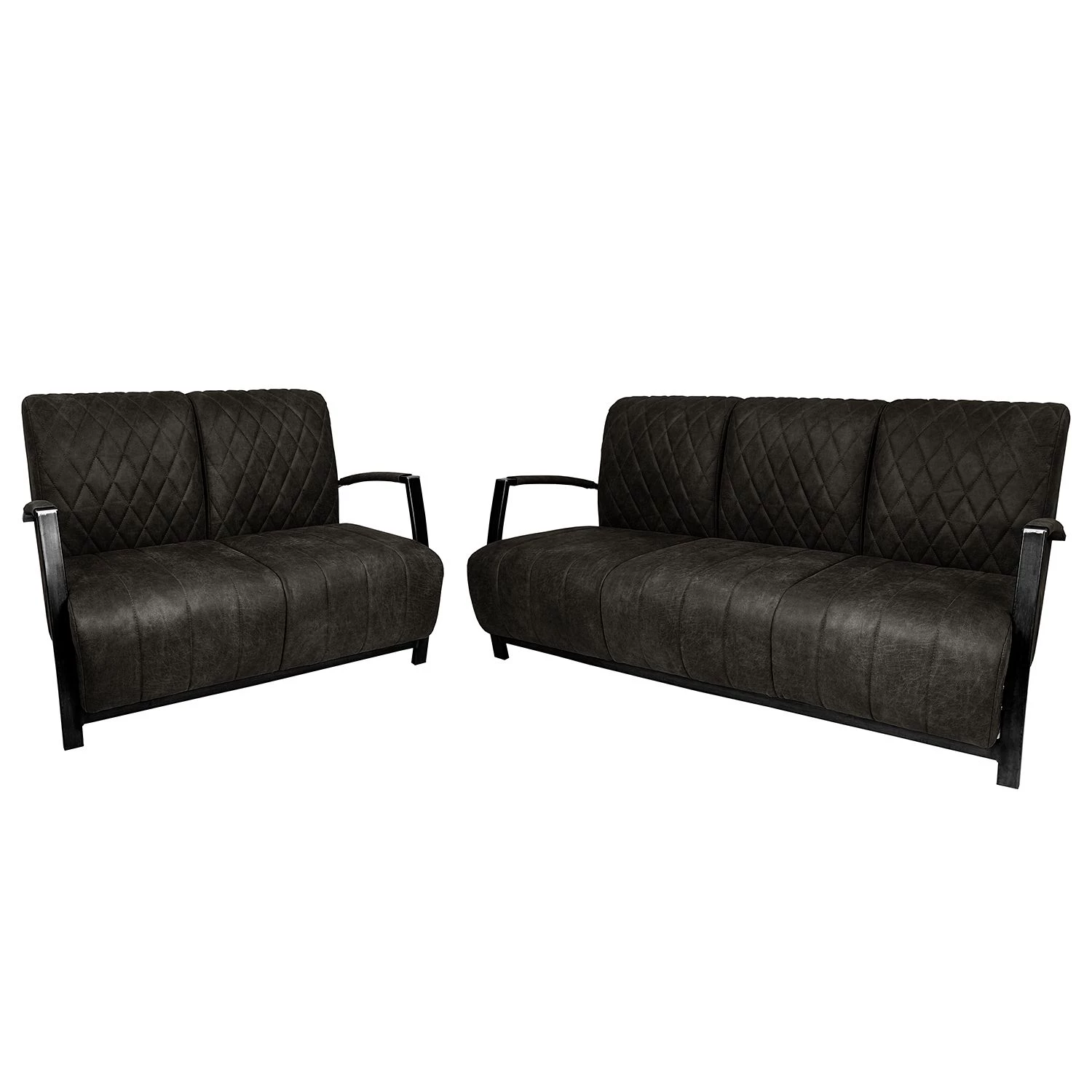 Ars manufacti Ensemble de salon Straid (3-2) - Basalte