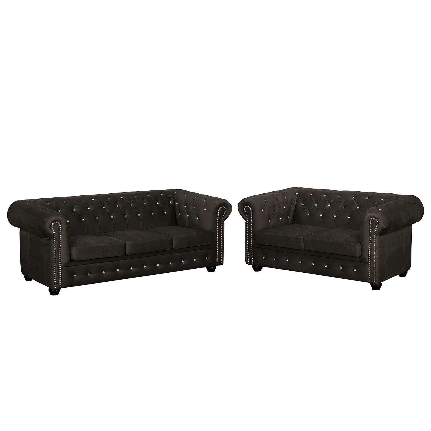 Jack & Alice Ensemble de salon Torquay I (3-2) - Marron noix de coco