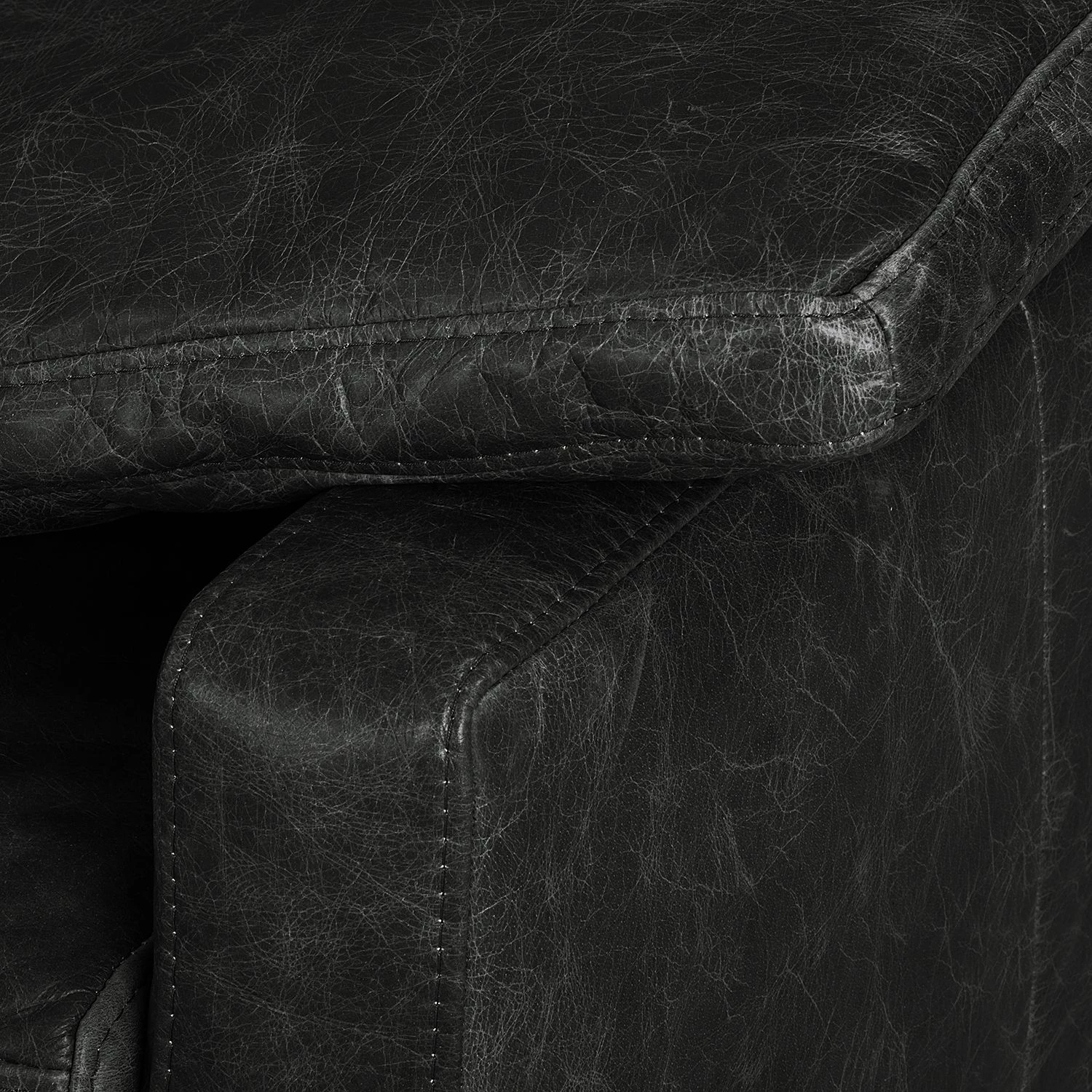 Ars manufacti Ensemble de salon Horley (3-2) - Cuir véritable - Noir – Image 11