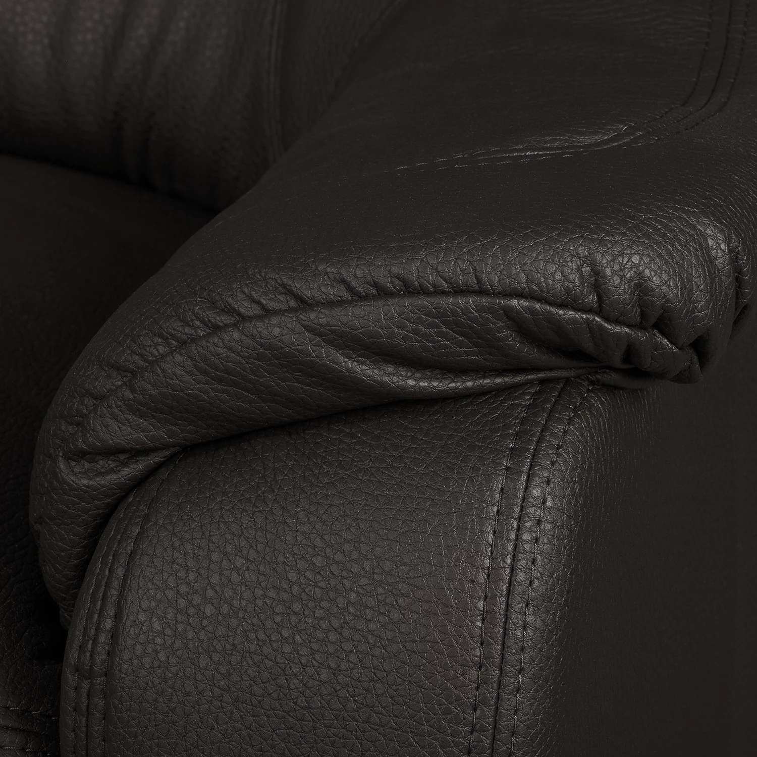 Modoform Ensemble de salon Lakin (3-2-1) - Imitation cuir - Marron foncé – Image 10