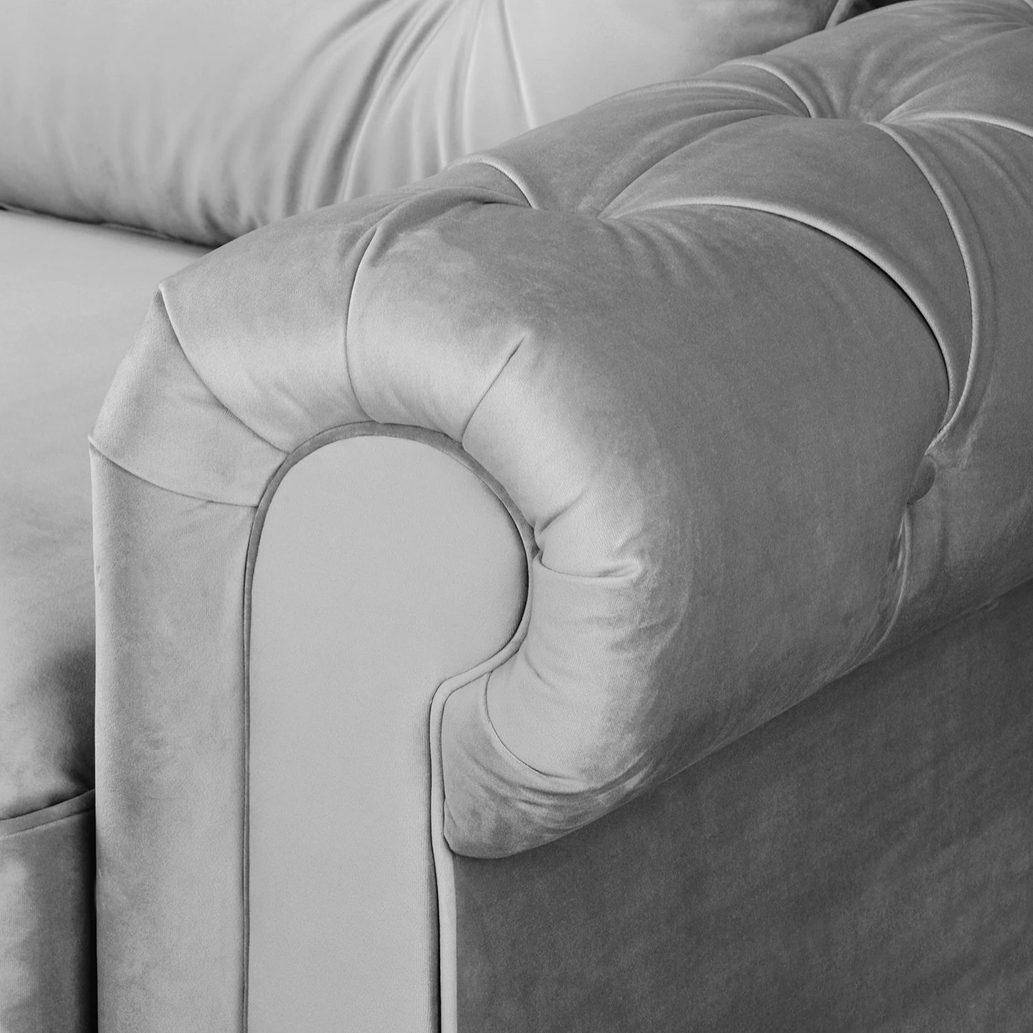 Velvet Studio Ensemble de salon Marau (3-2-1) - Gris clair – Image 8